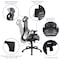 Flash Furniture Office Chair, Mesh, Gray H-LC-1388F-1K-GY-GG - alternate 2